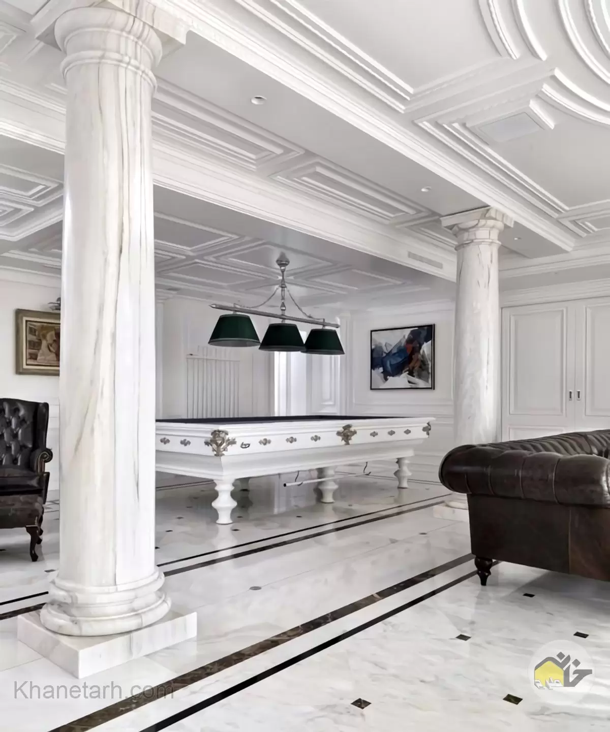 Decorate-the-middle-pillar-of-the-reception-with-stones